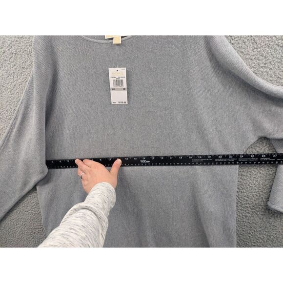 NWT Michael by Michael Kors Pearl Heather Gray Women's 1X Tunic Sweater - Picture 11 of 16